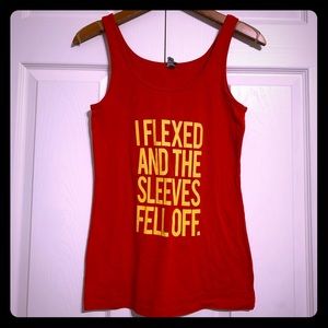 “I Flexed and the Sleeves Fell Off” Tank Top